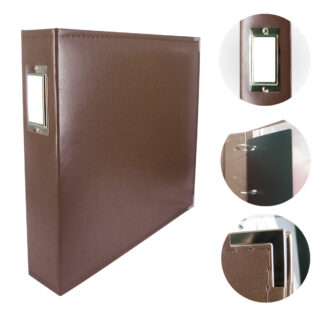 Couture Creations 12x12 D-Ring Faux Leather Album - Dark Brown (5 Refills included) ADCO725394