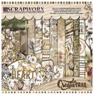 1.Scrapworx Collection - The heart of Africa - Pattern Paper - 1. Full Pack 12 x 12 - Front Cover